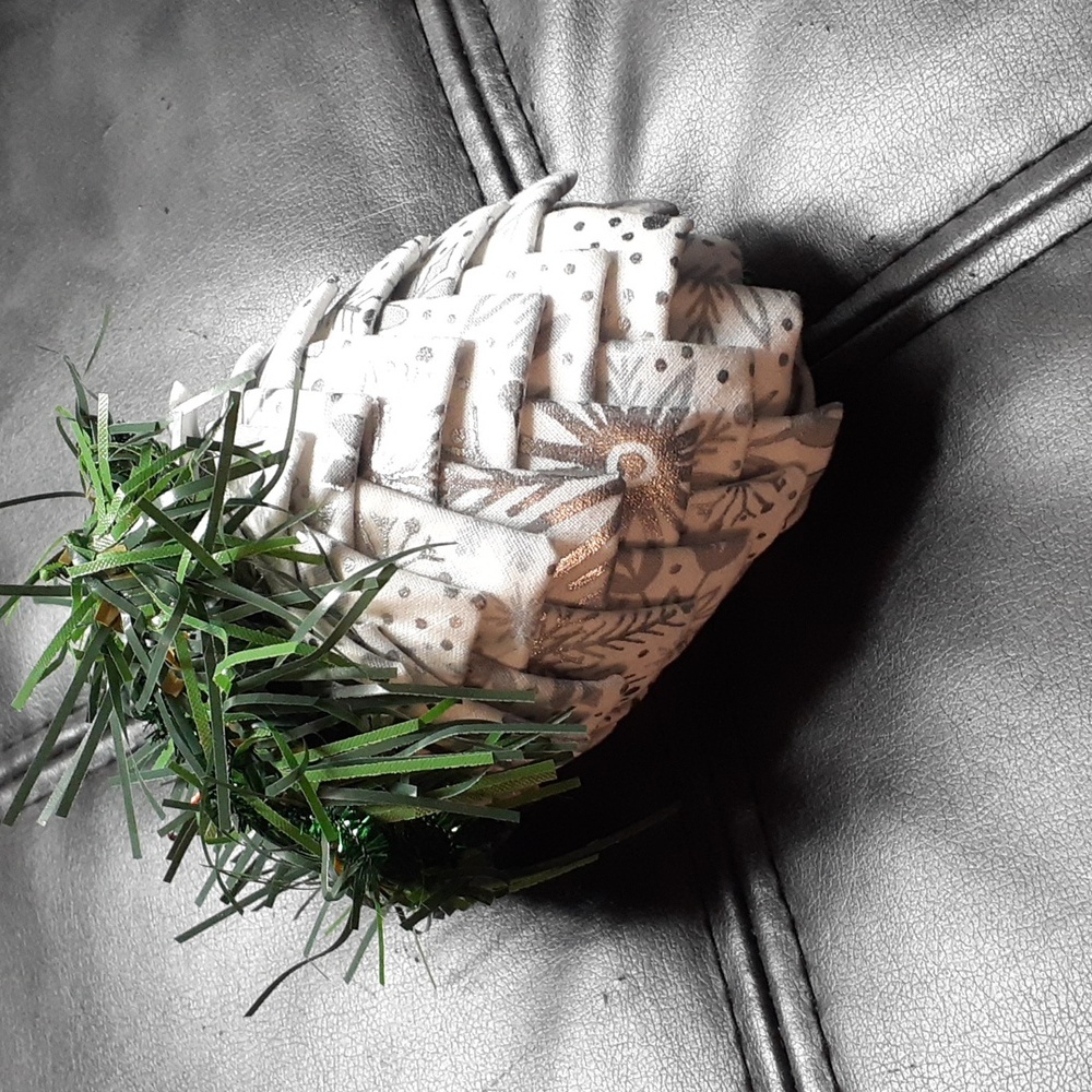 #15 4"x5" a Pinecone Ornament Handmade